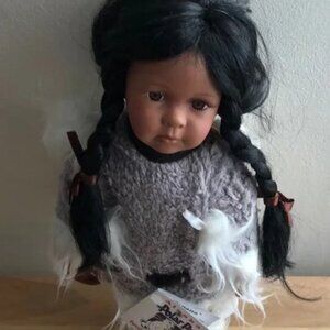 Stunning Porcelain Doll With Tags.